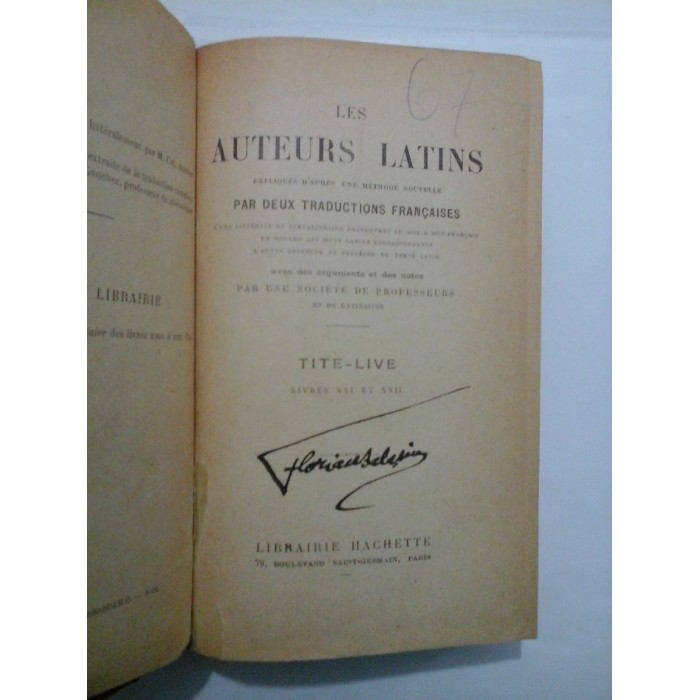 LES AUTEURS LATINS * TITE-LIVE LIVRES XXI et XXII LES AUTEURS LATINS * TITE-LIVE LIVRES XXI et XXII